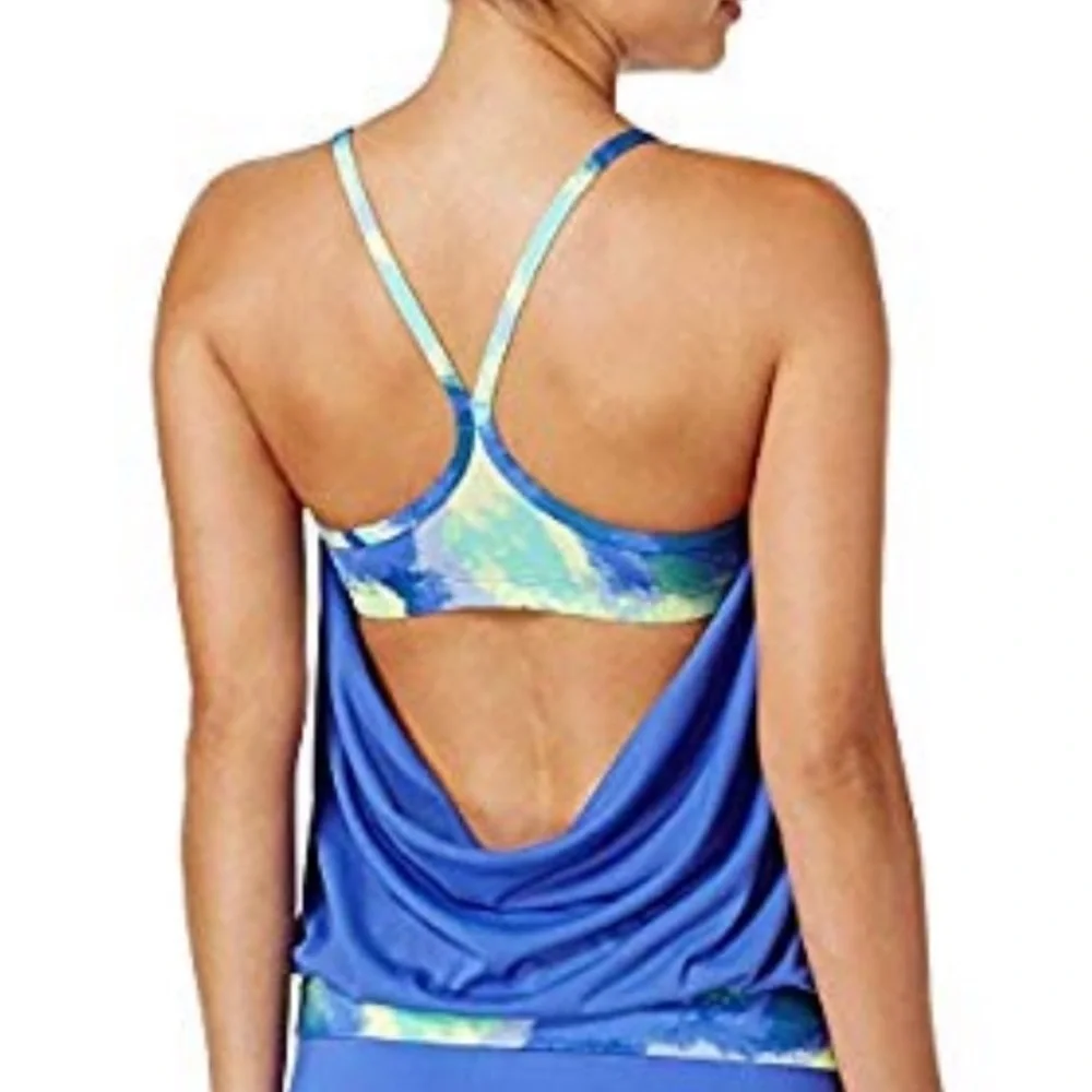 Nike Swim Blue Tankini Bikini Swimsuit Top NWT